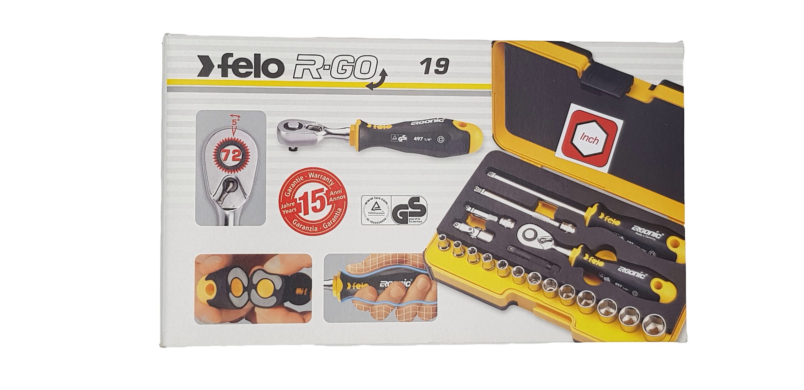 Felo R-GO Set Cricchetto 19 Pollici - Attrezzo Professionale Da 19" Per Meccanici - 6