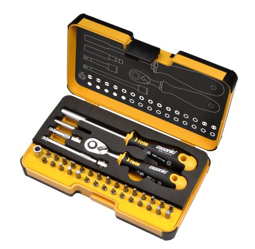 Set alata Felo XL-Strongbox R-GO 36 sa čegrtaljkom SL-HEX-PH-PZ-TX-SQ-SP 05783606 36 kom