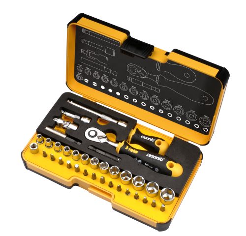 Set alata Felo XL-Strongbox R-GO XL sa čegrtaljkom SL-HEX-Nut-HEX-PH-PZ-TX-SQ 05783616 36 kom