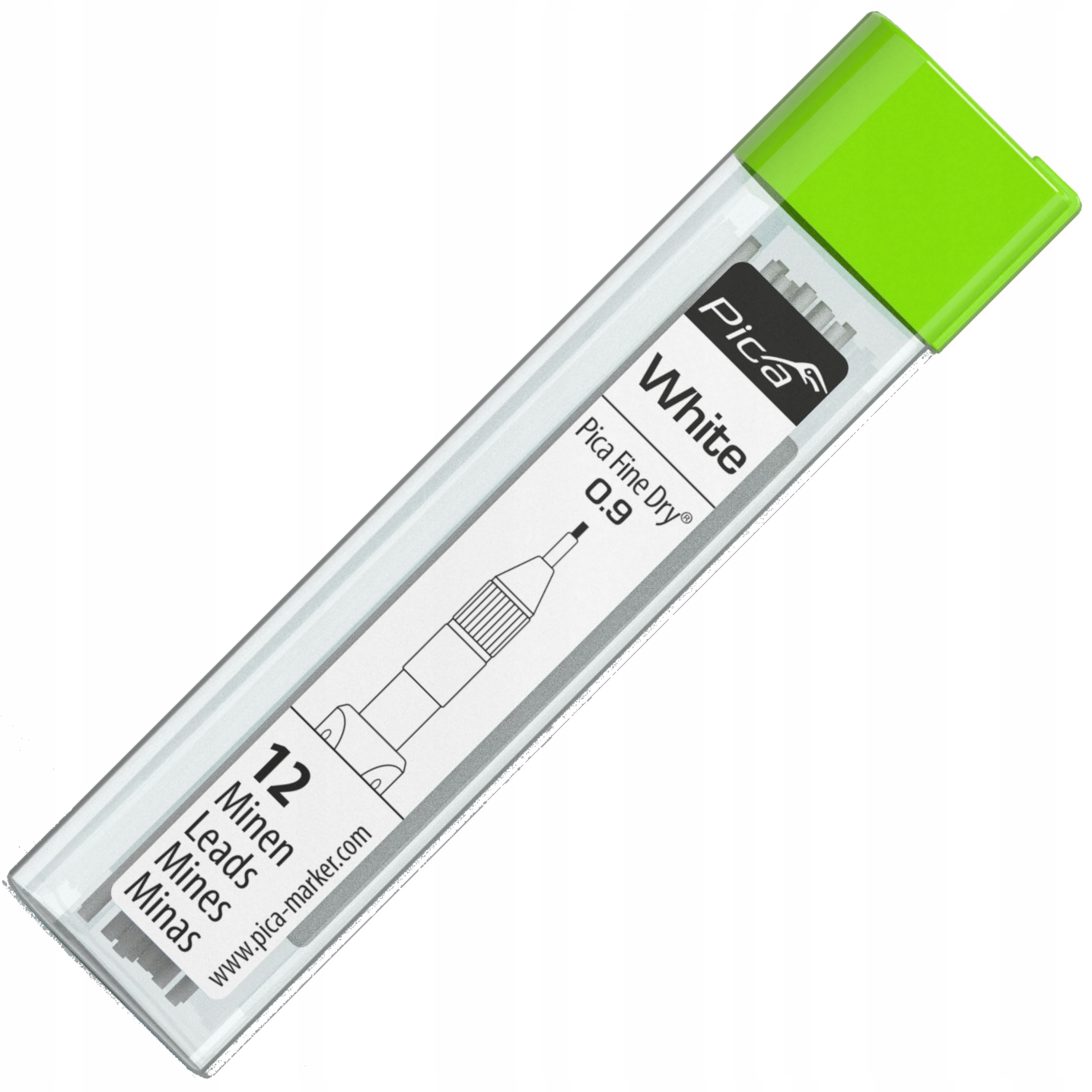 PICA 6032 - Estuche de 12 Minas-BIG-Dry -Blanco